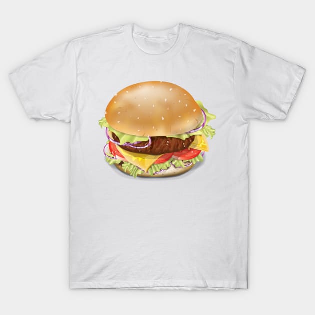 Hamburger t shirt cheap